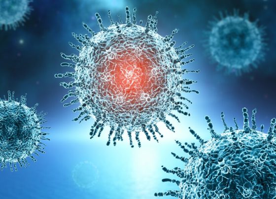 renderizacao 3d de um historico medico com celulas de virus 1048 13121