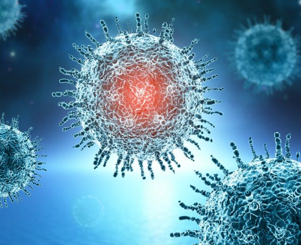 renderizacao 3d de um historico medico com celulas de virus 1048 13121