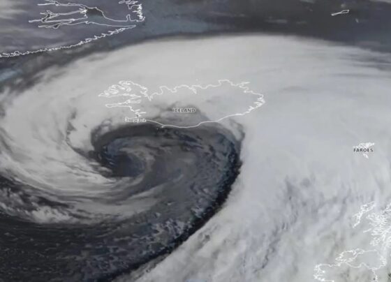 Ciclone de intensificação explosiva impressiona em imagens de satélite